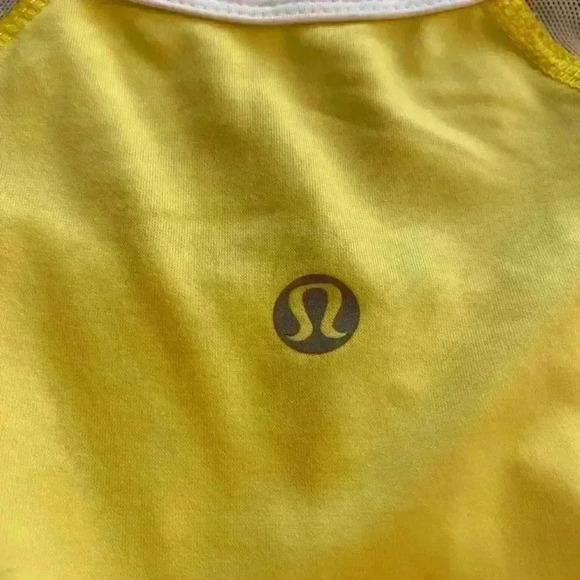 Lululemon Womens Crew Pullover Long sleeve yellow white netting activewear top 6 - Picture 3 of 13